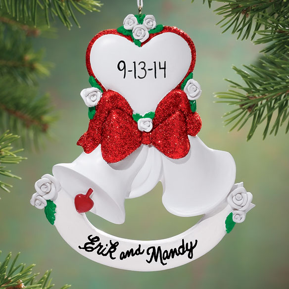 Personalized Wedding Bells Ornament