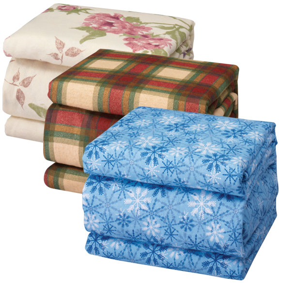 Flannel Sheet Sets - Snowflake Flannel Sheets - Miles Kimball
